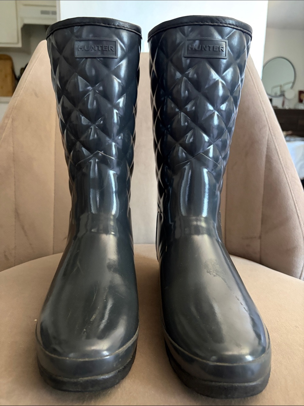 Hunter Faux Quilted Boots